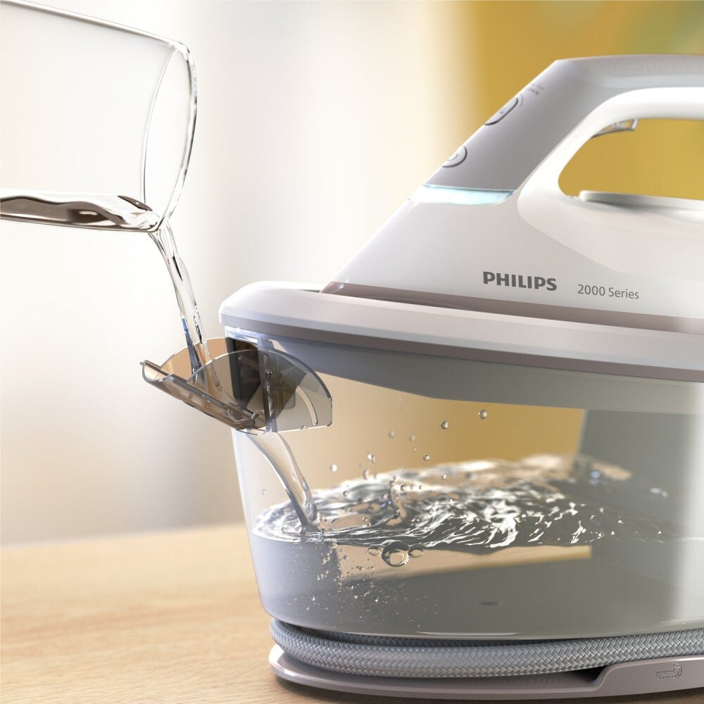 Philips PSG2000/80 Ferro da stiro generatore di vapore con piastra in ceramica e potenza di 2400W.
