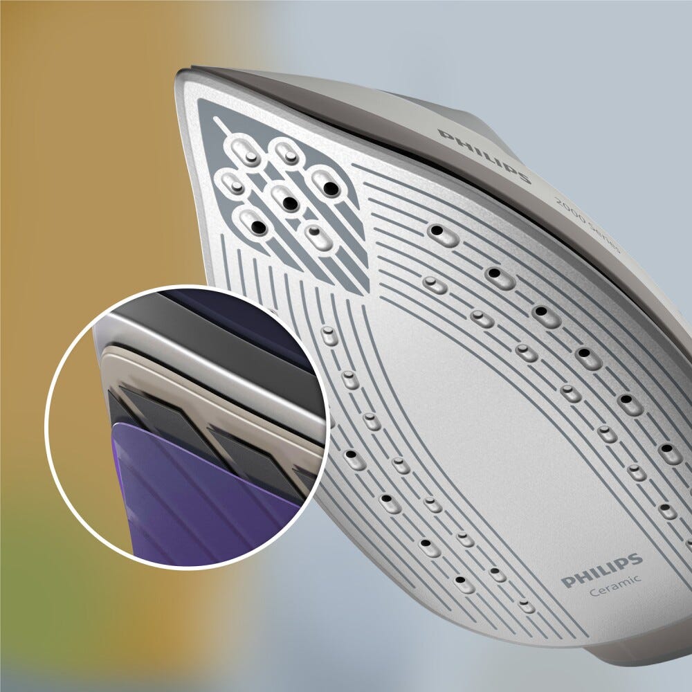 Philips PSG2000/80 Ferro da stiro generatore di vapore con piastra in ceramica e potenza di 2400W.