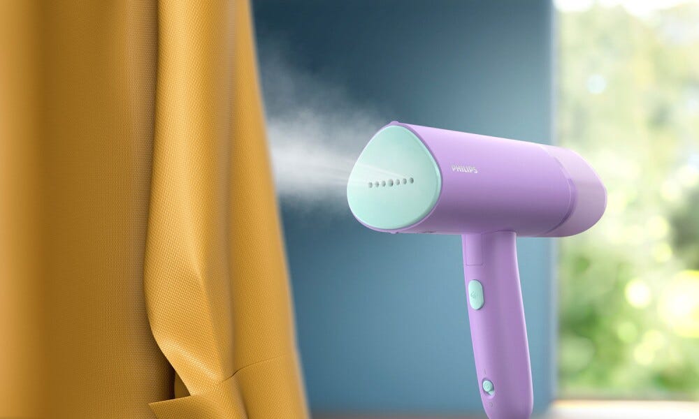 Philips STH3010/30 Ferro da stiro verticale a vapore portatile, compatto e pieghevole per uso domestico e in viaggio.