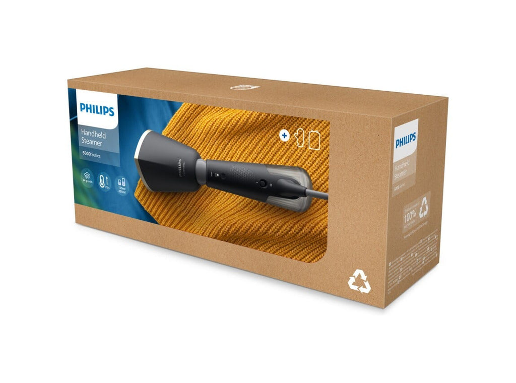 Philips STH5030/80 Ferro da stiro verticale a vapore portatile, pronto all'uso in pochi secondi, elimina fino al 99,9% di batteri e acari.