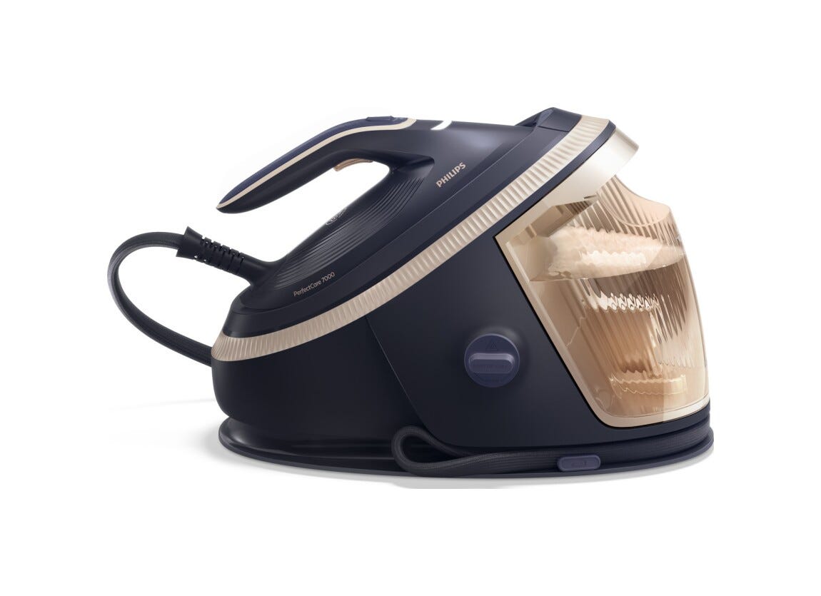 Philips PSG7300/20 Centro di stiratura con vapore automatico e tecnologia OptimalTEMP per una stiratura senza bruciature.
