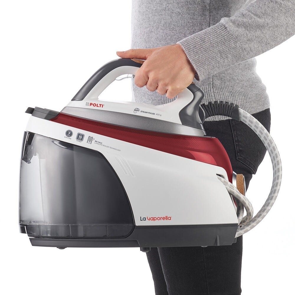 polti XM82C Ferro da stiro a caldaia con 4 programmi preimpostati e funzione Universal per stirare qualsiasi tessuto alla perfezione.