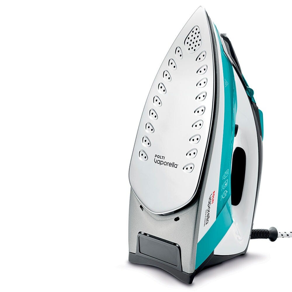 polti QC120 Ferro da stiro a vapore con impugnatura confortevole e piastra in acciaio inossidabile, ideale per stirare tutti i tessuti con facilità.