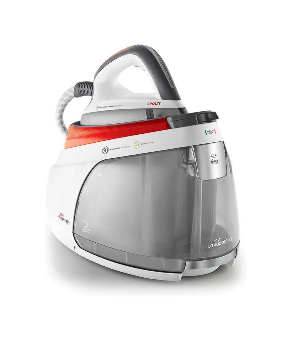 polti XM84C Ferro da stiro con caldaia ad alta pressione, 2350 W, 1,5 L, autonomia illimitata e 4 programmi di stiratura.