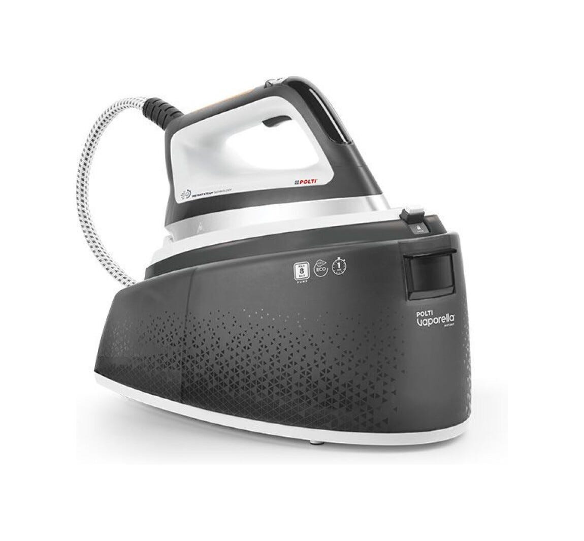 polti VI50.30 Ferro da stiro con tecnologia Instant Steam e piastra antiaderente per una stiratura efficiente e senza sforzo.