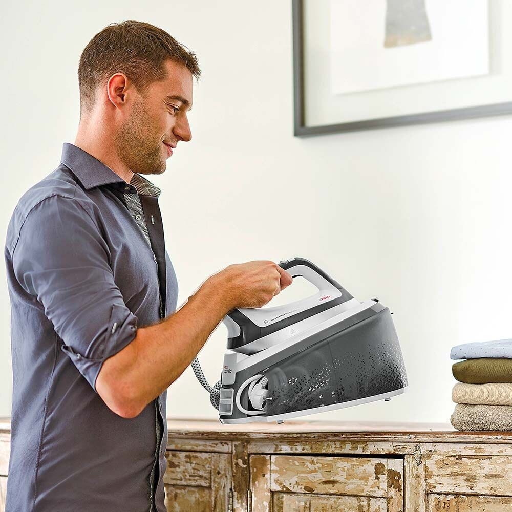 polti VI50.30 Ferro da stiro con tecnologia Instant Steam e piastra antiaderente per una stiratura efficiente e senza sforzo.