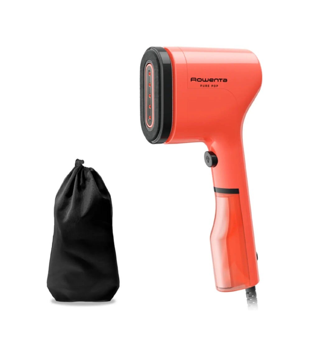 Rowenta DR2022 Stiratore verticale a vapore portatile, compatto e intuitivo per eliminare le pieghe dai tessuti.