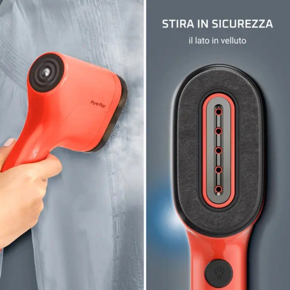 Rowenta DR2022 Stiratore verticale a vapore portatile, compatto e intuitivo per eliminare le pieghe dai tessuti.