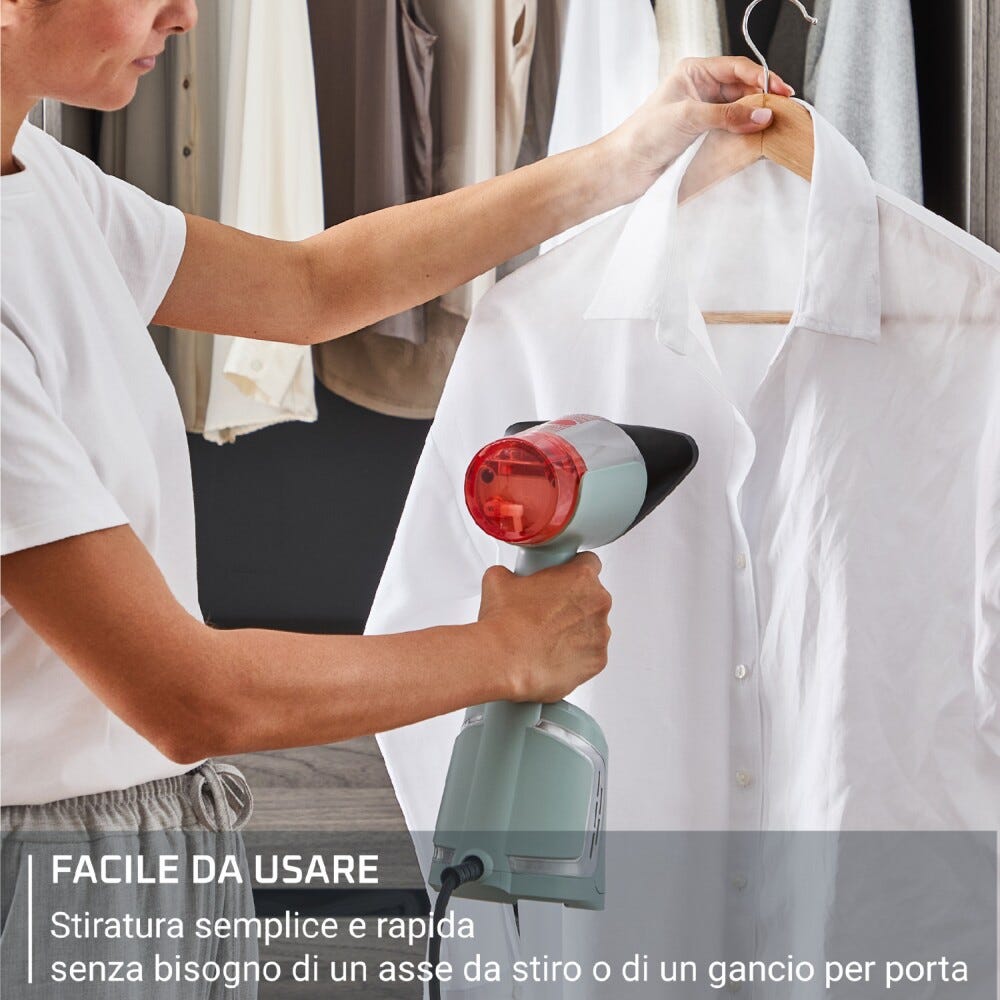 Rowenta DR9814F0 Stiratore verticale con tecnologia vapore e aspirazione per una cura dei capi rapida e senza sforzi.