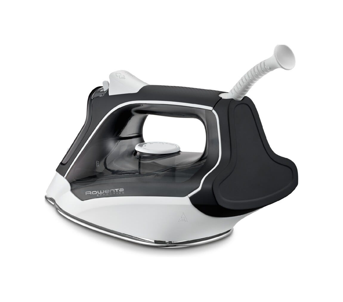 Rowenta DX1530 Ferro a vapore con funzione Autosteam e piastra in acciaio inox antigraffio per una stiratura efficiente e precisa.