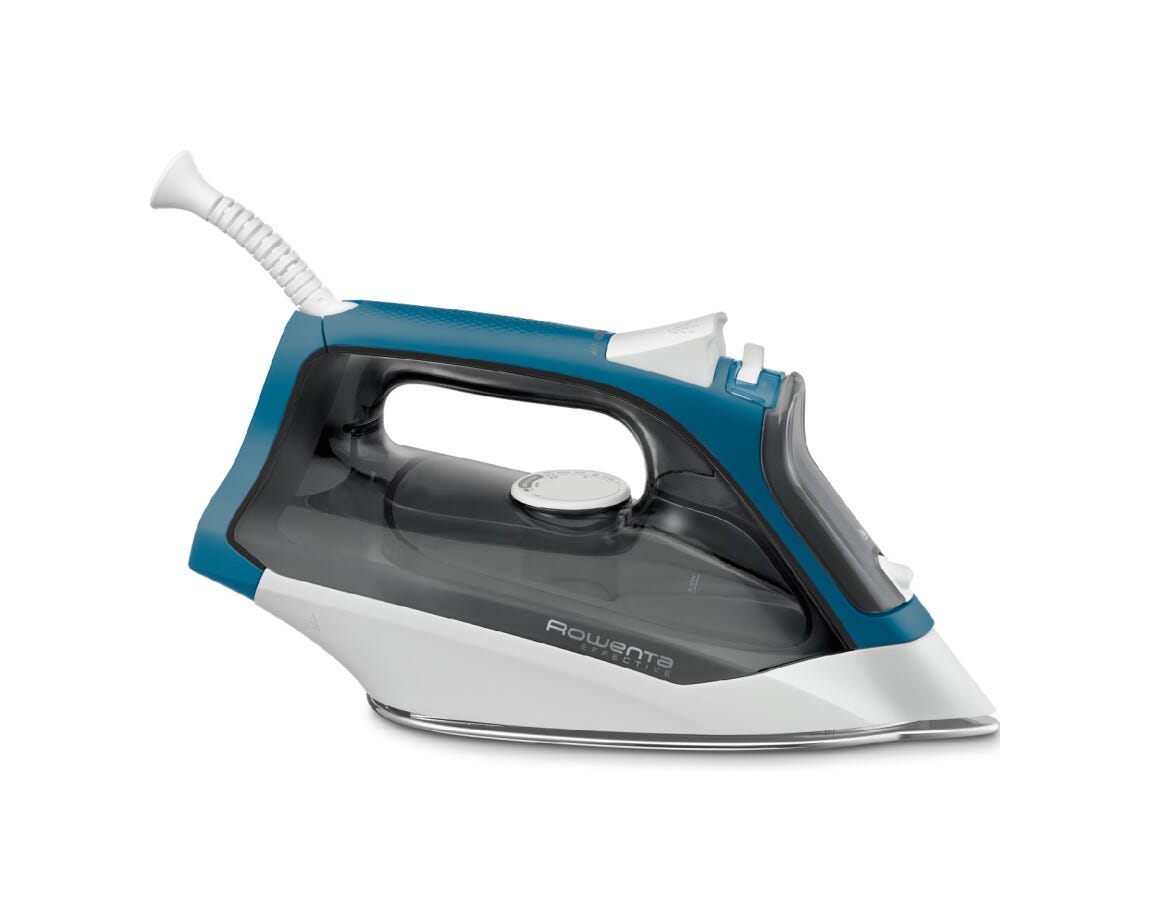 Rowenta DX1550 EFFECTIVE Ferro da stiro a vapore con potente getto di vapore e piastra in acciaio inox.