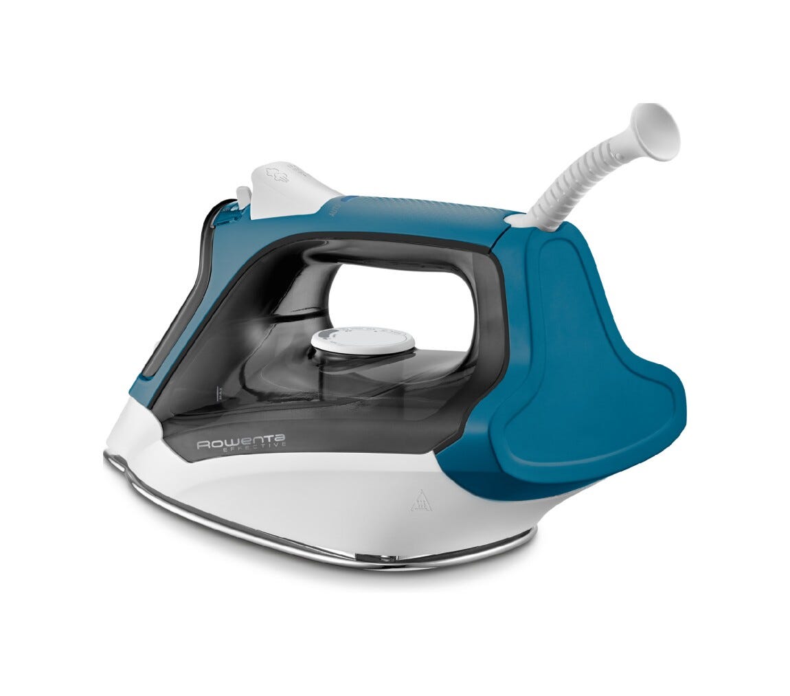 Rowenta DX1550 EFFECTIVE Ferro da stiro a vapore con potente getto di vapore e piastra in acciaio inox.