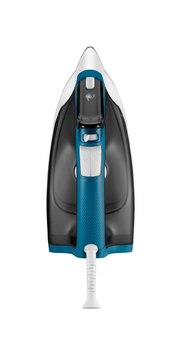 Rowenta DX1550 EFFECTIVE Ferro da stiro a vapore con potente getto di vapore e piastra in acciaio inox.