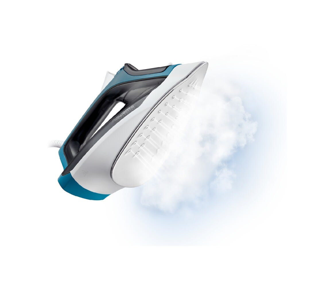 Rowenta DX1550 EFFECTIVE Ferro da stiro a vapore con potente getto di vapore e piastra in acciaio inox.