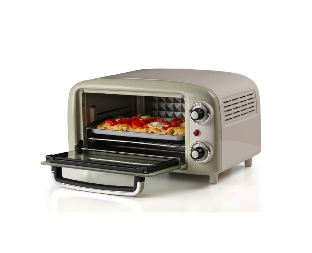 Ariete 3919/03 Forno elettrico vintage con capacità di 10 litri, design retrò e doppio vetro.
