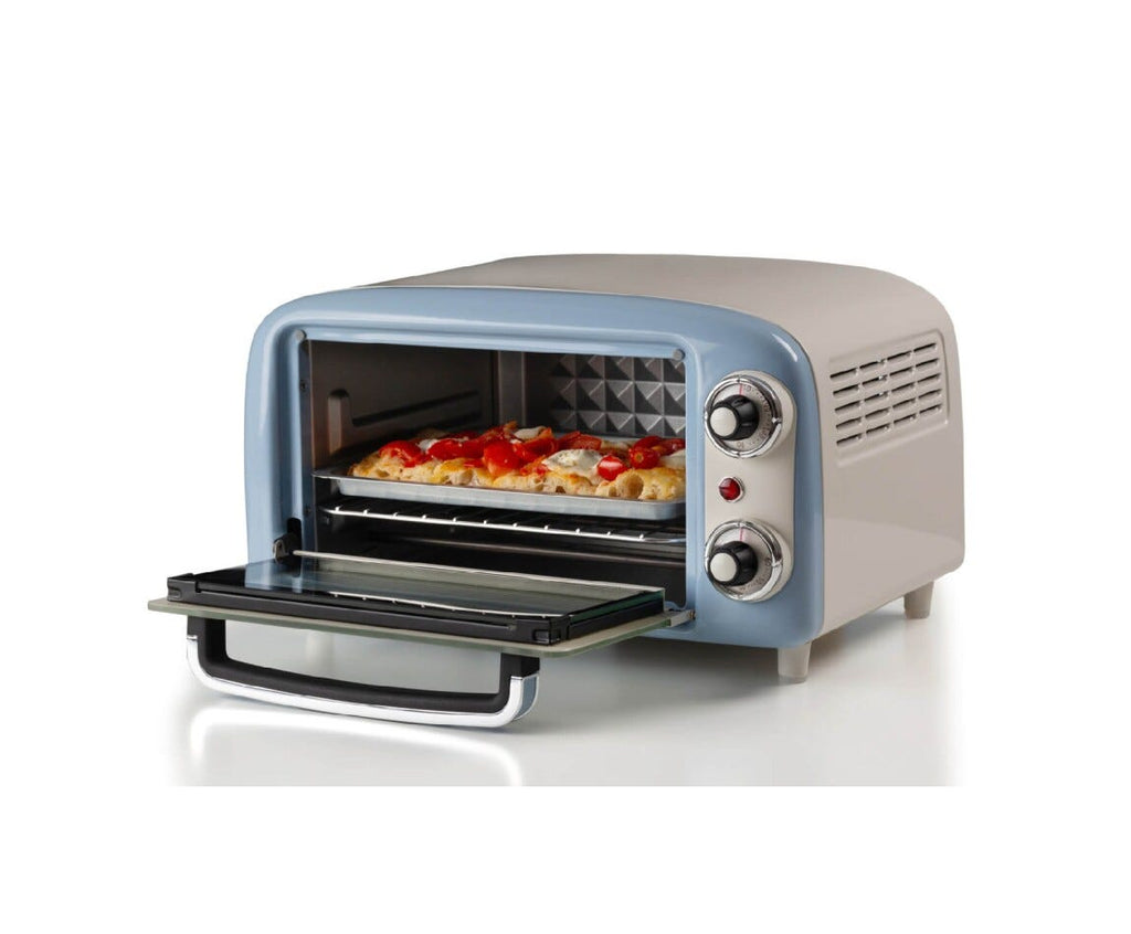 Ariete 3919/05 Forno elettrico vintage con capacità di 10L e potenza di 800W, ideale per cucinare e scaldare vari piatti.