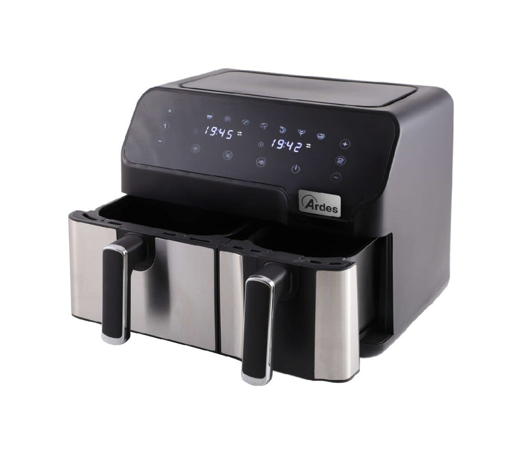 Ardes ARFRYA03D Friggitrice ad aria Eldorada Dual con doppio cestello, capacità 9L, 8 programmi preimpostati e tecnologia Rapid Air.