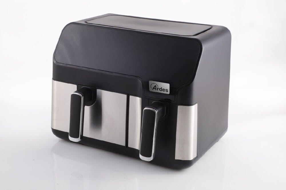 Ardes ARFRYA03D Friggitrice ad aria Eldorada Dual con doppio cestello, capacità 9L, 8 programmi preimpostati e tecnologia Rapid Air.