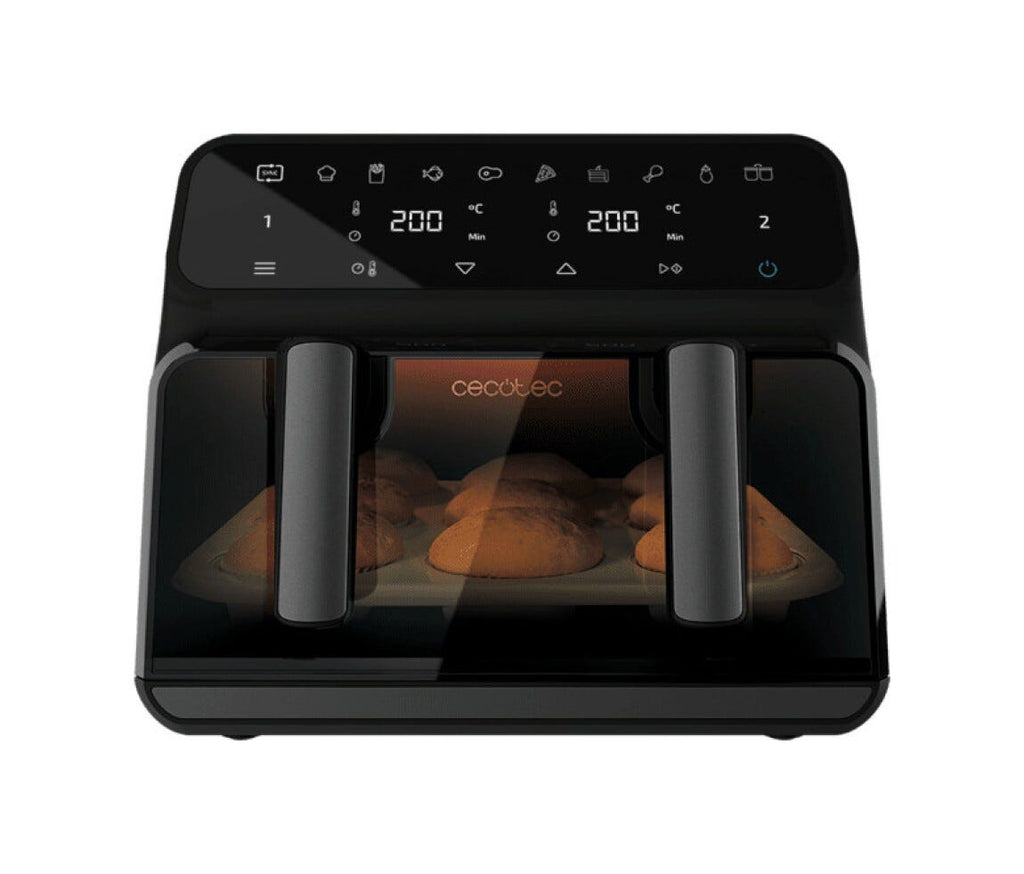 cecotec CECOFRY ADVANCE 9000 WINDOW Friggitrice ad aria calda da 9L, 2850W, 8 programmi, display LED touch e contenitore rimovibile.