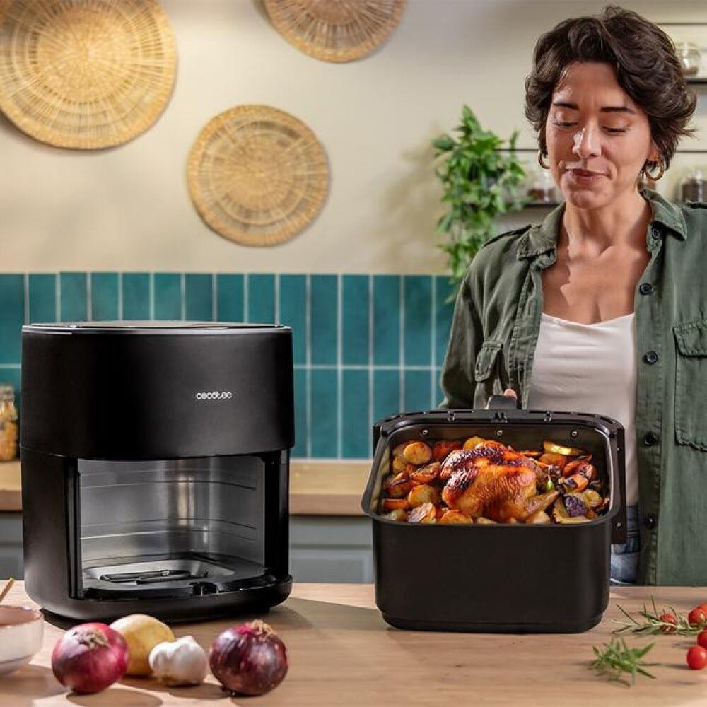 cecotec CECOFRY&GRILL DUOHEAT 6500 Friggitrice ad aria calda con tecnologia DuoHeat per una cottura uniforme e salutare.