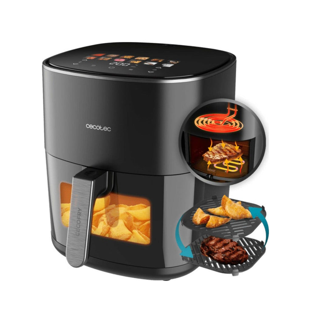 cecotec CECOFRY&GRILL DUOHEAT 6500 Friggitrice ad aria calda con tecnologia DuoHeat per una cottura uniforme e salutare.