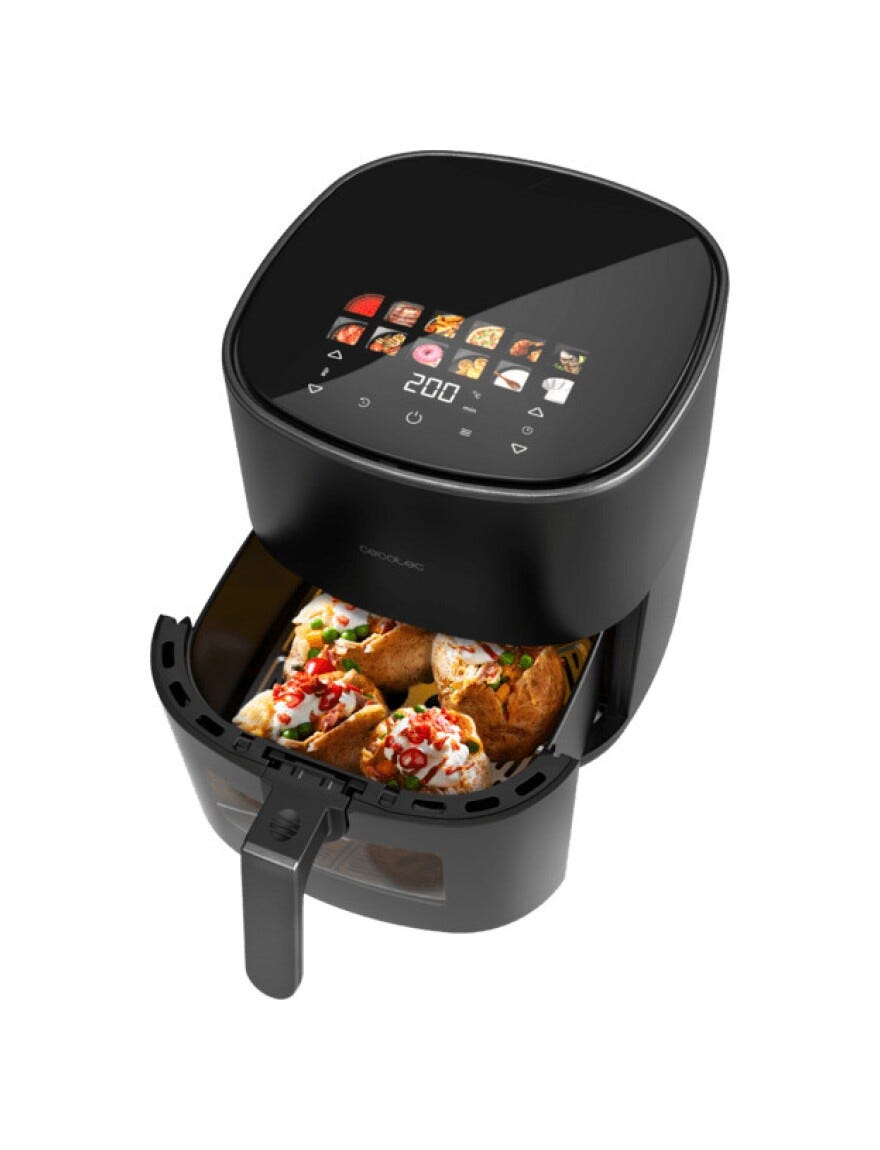 cecotec CECOFRY&GRILL DUOHEAT 6500 Friggitrice ad aria calda con tecnologia DuoHeat per una cottura uniforme e salutare.