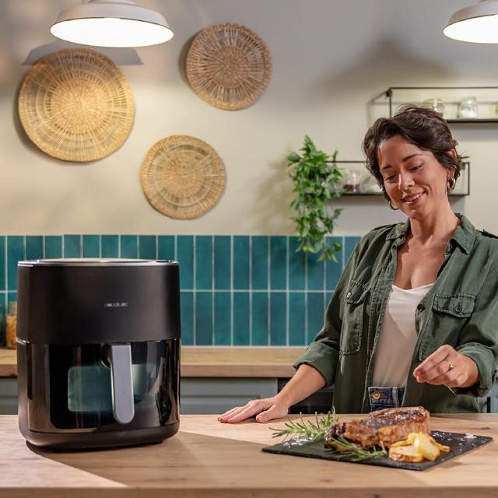 cecotec CECOFRY&GRILL DUOHEAT 6500 Friggitrice ad aria calda con tecnologia DuoHeat per una cottura uniforme e salutare.