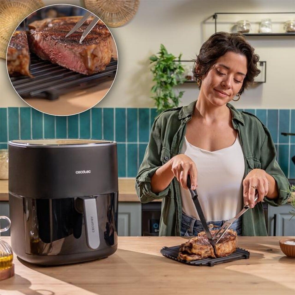 cecotec CECOFRY&GRILL DUOHEAT 6500 Friggitrice ad aria calda con tecnologia DuoHeat per una cottura uniforme e salutare.