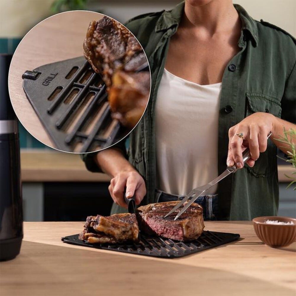 cecotec CECOFRY&GRILL DUOHEAT 8000 Friggitrice ad aria 3 in 1 per cucinare in modo sano e versatile con 8 programmi automatici.