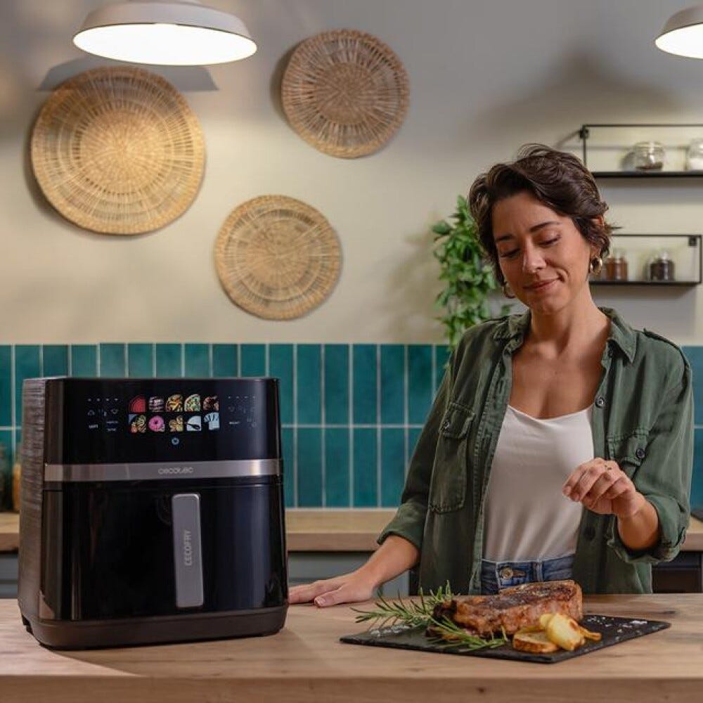 cecotec CECOFRY&GRILL DUOHEAT 8000 Friggitrice ad aria 3 in 1 per cucinare in modo sano e versatile con 8 programmi automatici.