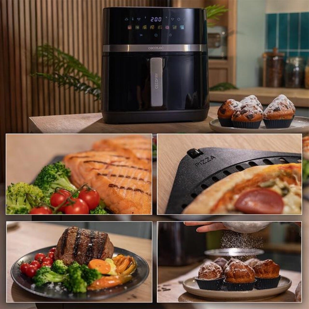 cecotec CECOFRY&GRILL DUOHEAT 8000 Friggitrice ad aria 3 in 1 per cucinare in modo sano e versatile con 8 programmi automatici.