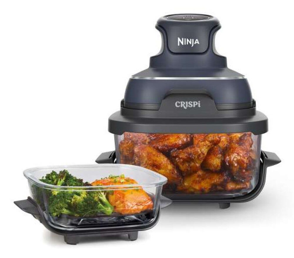 Ninja FN101EUGY Friggitrice ad aria portatile, 3,8 L, 1700 W, 4 programmi di cottura.
