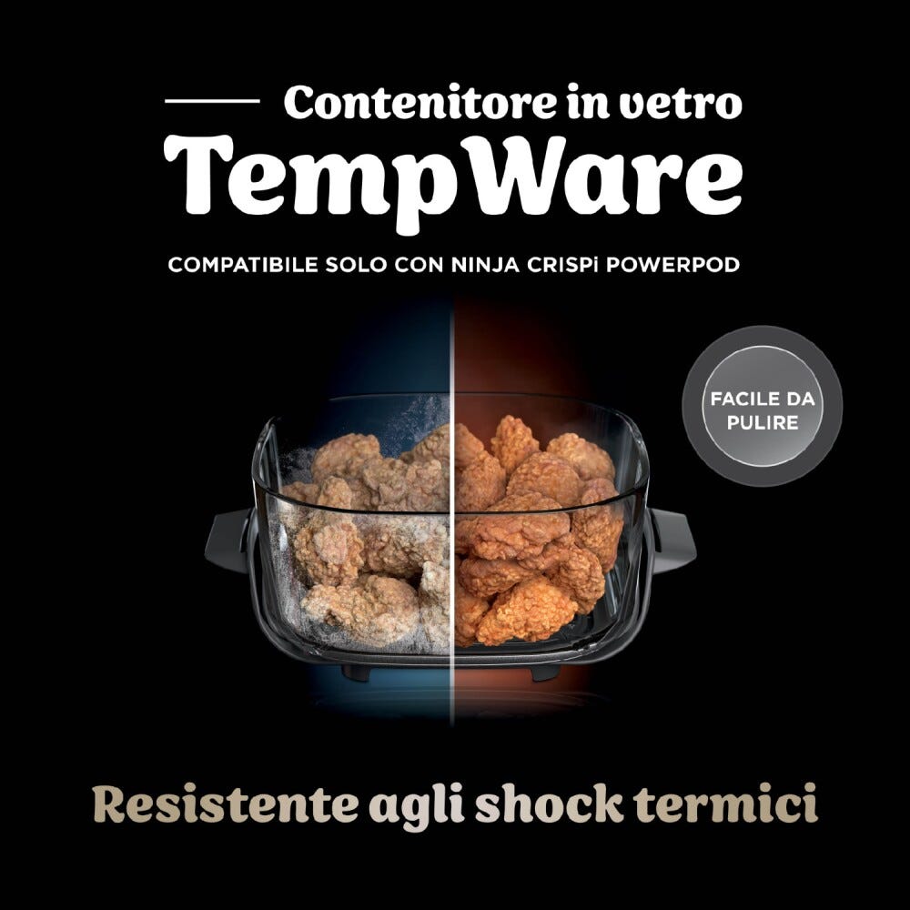 Ninja FN101EUGY Friggitrice ad aria portatile, 3,8 L, 1700 W, 4 programmi di cottura.