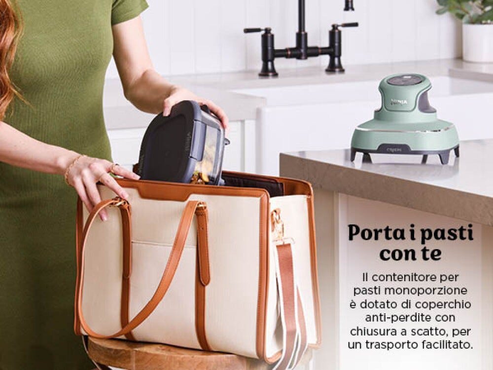 Ninja FN101EUGY Friggitrice ad aria portatile, 3,8 L, 1700 W, 4 programmi di cottura.