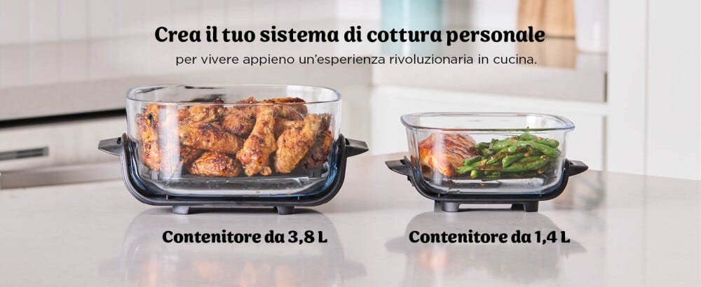 Ninja FN101EUGY Friggitrice ad aria portatile, 3,8 L, 1700 W, 4 programmi di cottura.