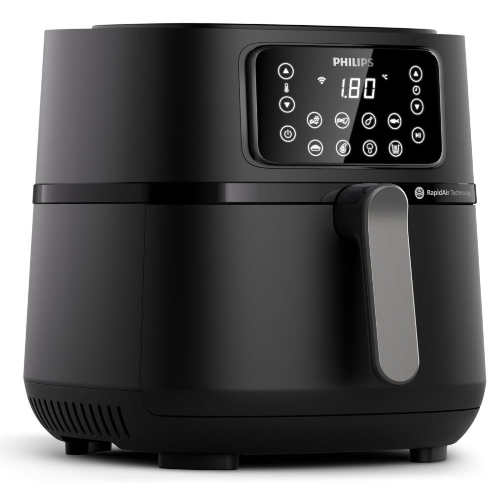 Philips HD9285/93 Friggitrice ad aria 7.2L, 16 programmi, app per ricette e accessorio teglia.