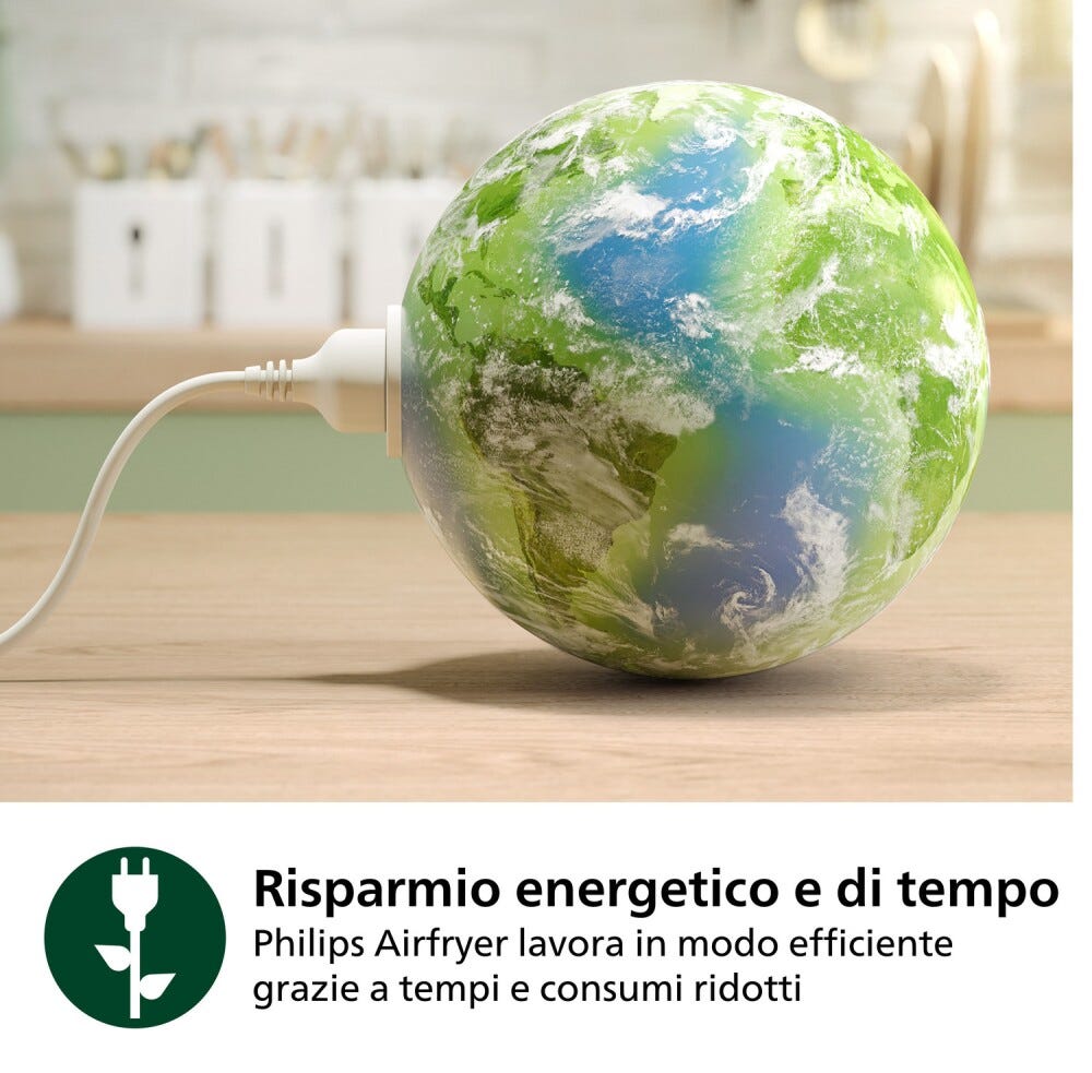 Philips HD9285/93 Friggitrice ad aria 7.2L, 16 programmi, app per ricette e accessorio teglia.