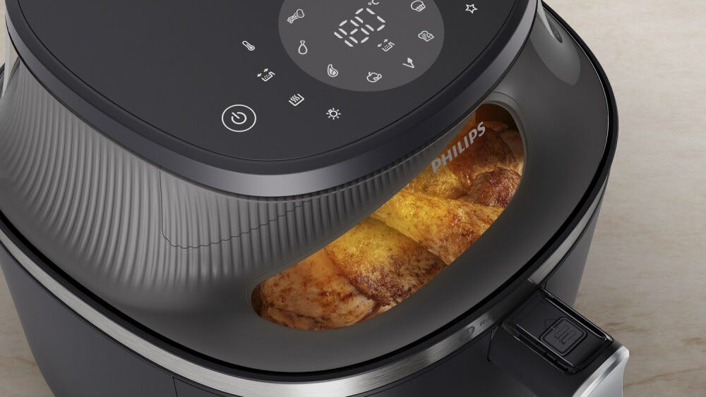 Philips NA342/00 Friggitrice ad aria 7.2L con 16 funzioni e tecnologia RapidAir Plus per una cottura veloce e sana.