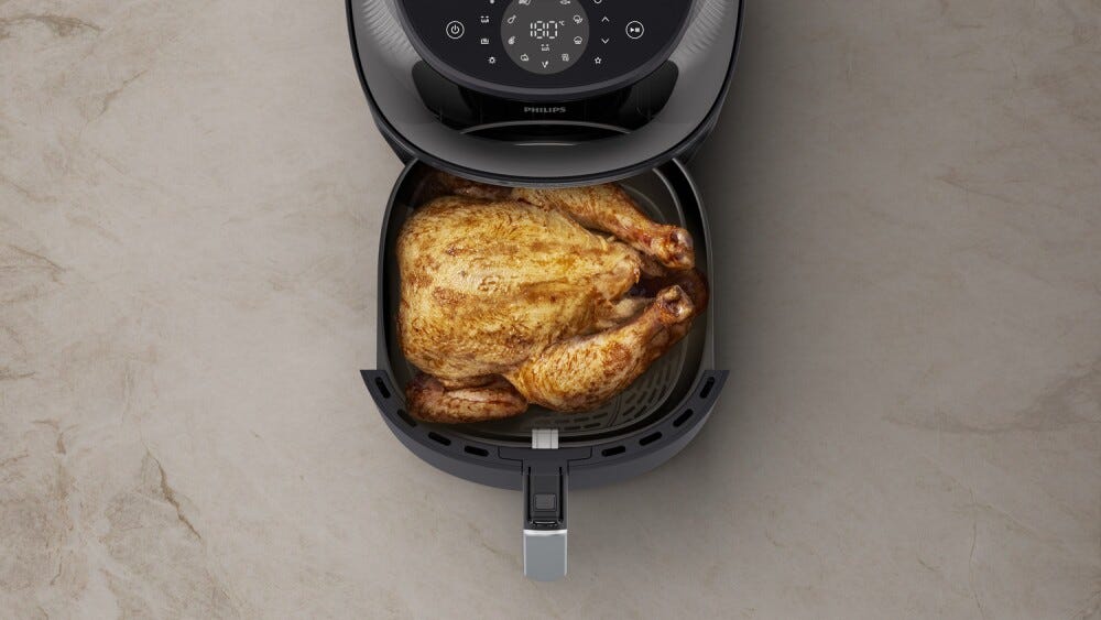 Philips NA342/00 Friggitrice ad aria 7.2L con 16 funzioni e tecnologia RapidAir Plus per una cottura veloce e sana.