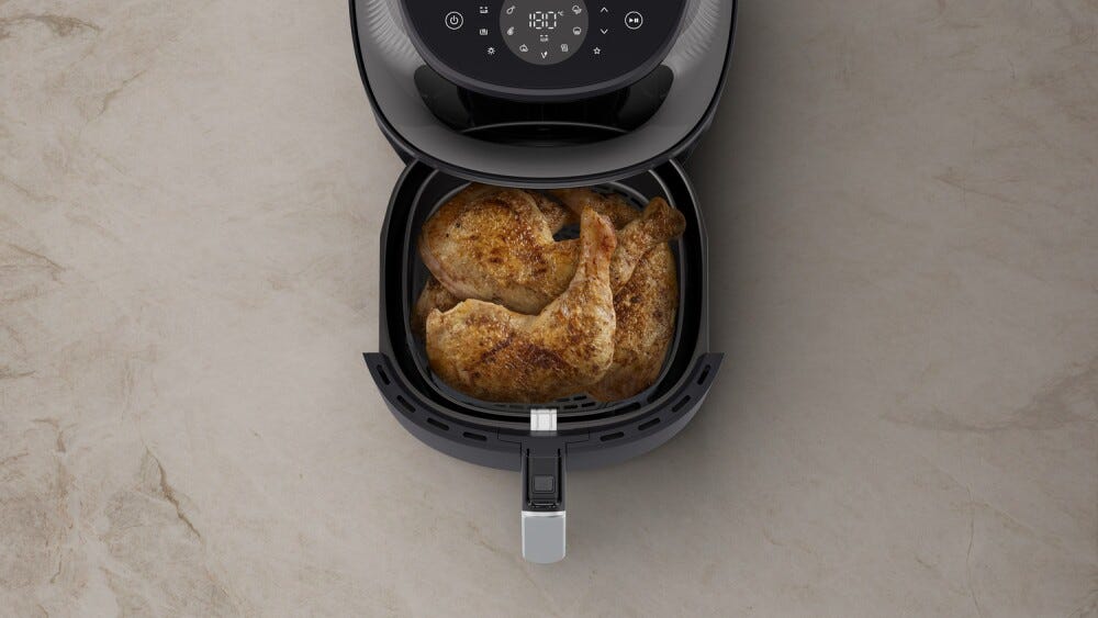 Philips NA332/00 Friggitrice ad aria 6.2L con 16 funzioni e tecnologia RapidAir Plus per una cottura uniforme.