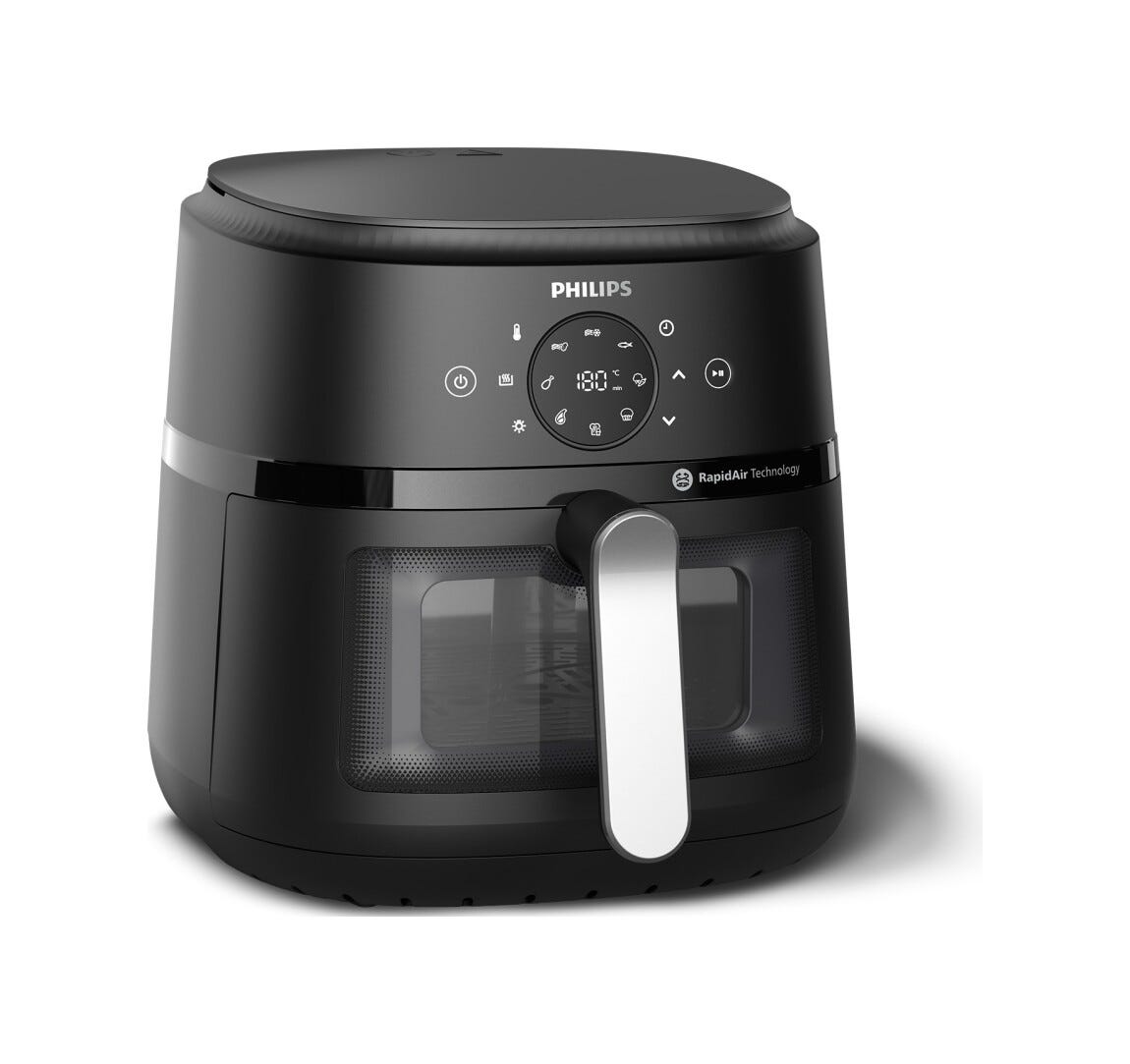 Philips NA231/00 Friggitrice ad aria 6.2L con 13 programmi di cottura e tecnologia RapidAir per risultati croccanti.