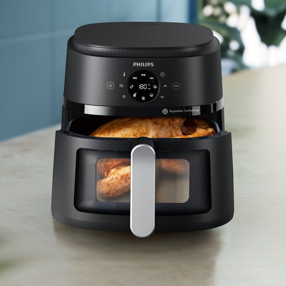 Philips NA231/00 Friggitrice ad aria 6.2L con 13 programmi di cottura e tecnologia RapidAir per risultati croccanti.