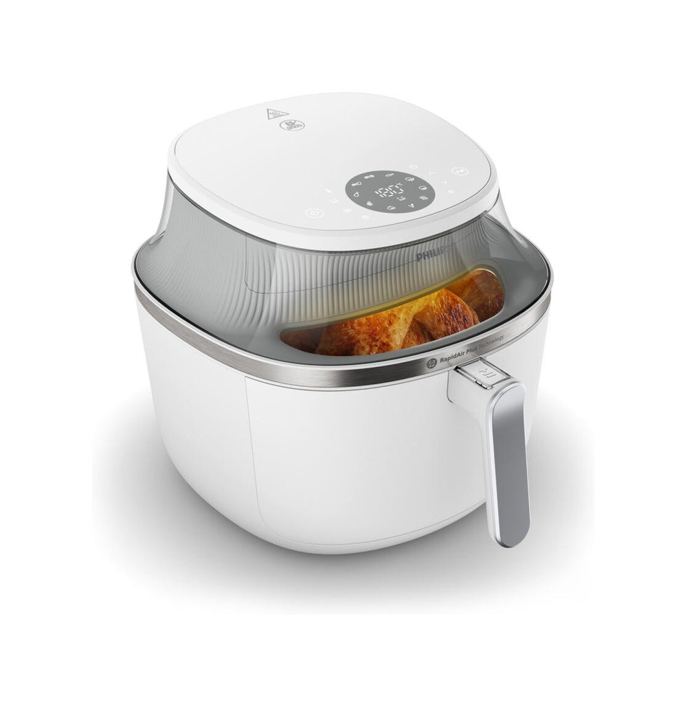 Philips NA341/10 Serie 3000 Friggitrice ad aria calda con 16 funzioni e capacità di 7,2L, bianca, per piatti croccanti e teneri