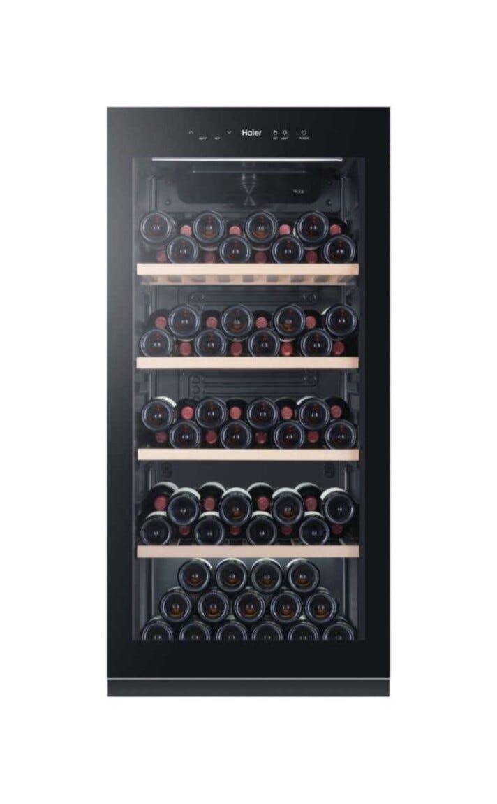 Haier HWS116GAE Serie 3 Cantina vino cm. 60, capacità 116 bottiglie, nero