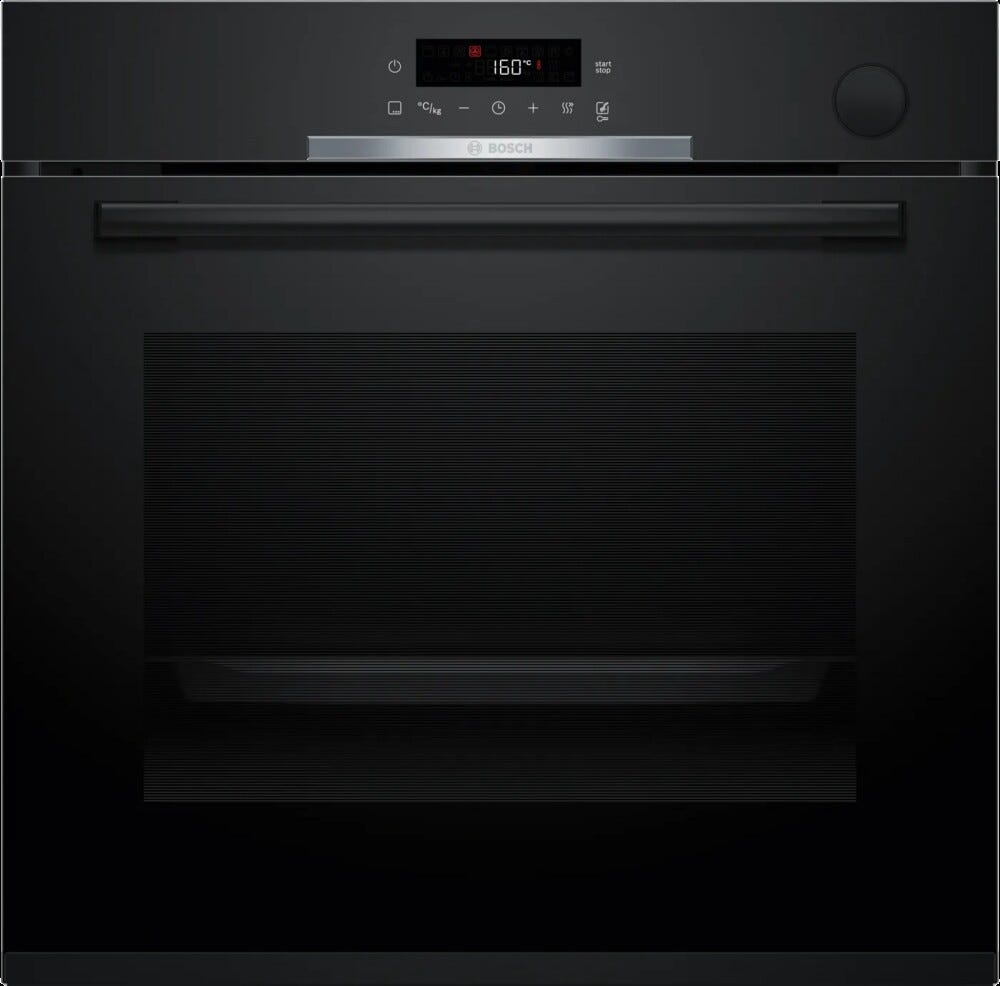 Bosch HRG312BB4 serie 4 forno con vapore da incasso, cm. 60, 71 litri, funzione AirFry e Aria Calda 3D, nero