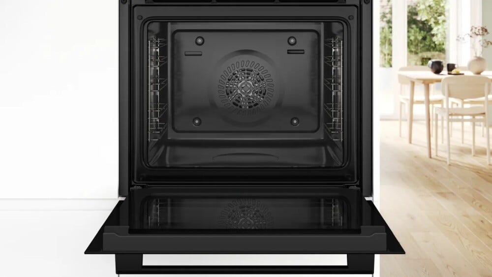 Bosch HRG312BB4 serie 4 forno con vapore da incasso, cm. 60, 71 litri, funzione AirFry e Aria Calda 3D, nero