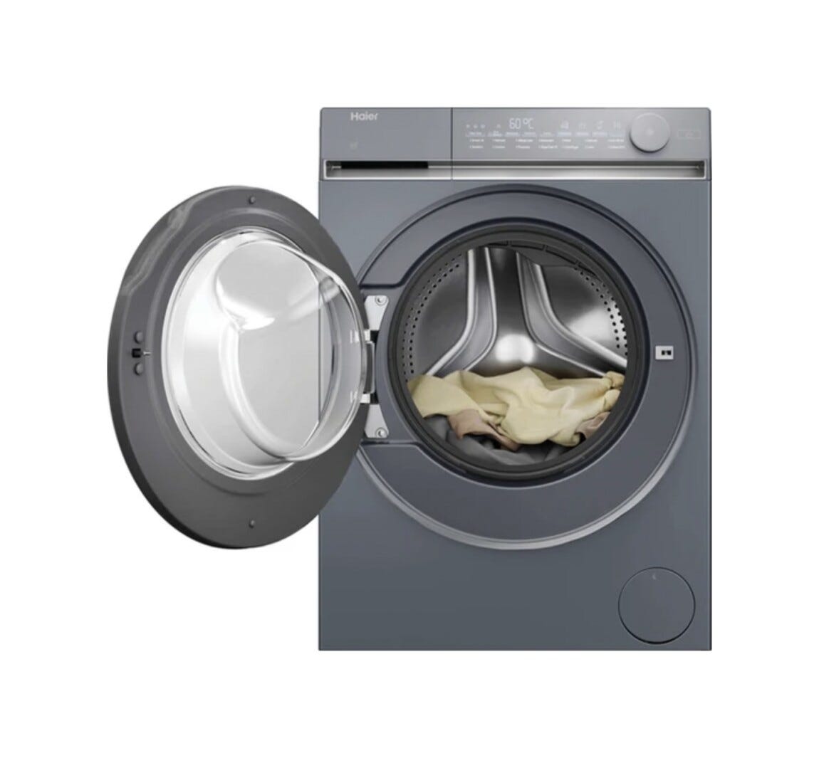 Haier HW100-B14367GU1 X Serie 7 Lavatrice cm. 60, capacità 10 kg, 1400 giri, motore Direct Motion, antracite