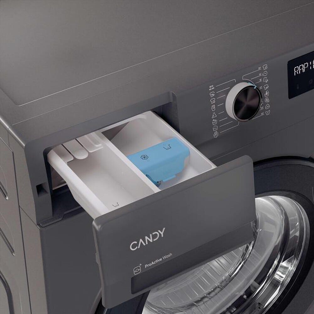 Candy BR 26SSB6G-S ProWash 500 Lavatrice slim cm. 60, profondità cm. 42, 6 kg, 1200 giri, 16 programmi, Wi‑Fi + Bluetooth, grigio