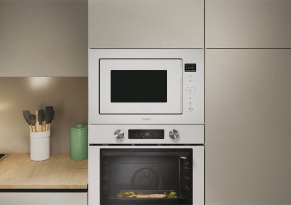 Candy CA38MWN7NW Moderna Forno a microonde da incasso, 28 L, 900 W, touch, bianco