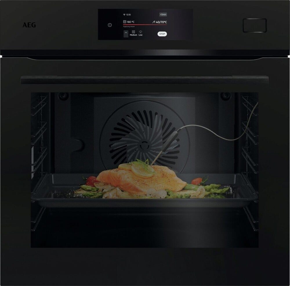 AEG NBB8S731AT serie 8000 MealAssist Forno combinato a vapore, cm. 60, 70 litri, con funzione Steamify e pulizia a vapore, nero opaco